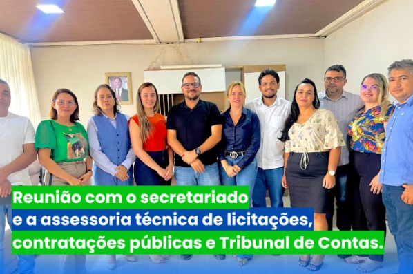 Reunião com o secretariado e a assessoria técnica de licitações, contratações públicas e Tribun...