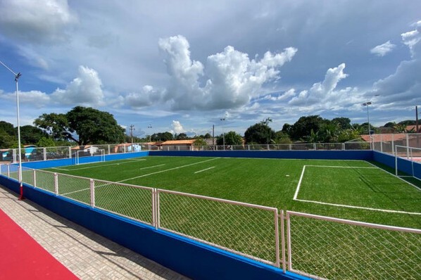 Inauguração da areninha, no Assentamento Santa Luzia